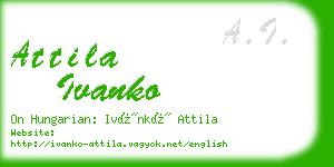 attila ivanko business card